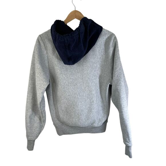 CHAMPION Men's Reverse Weave Corduroy Logo Hoodie Gray Blue XS Streetwear Casual - Picture 3 of 8